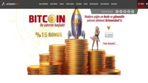 artemisbet bitcoin ile para yatirma ve çekme