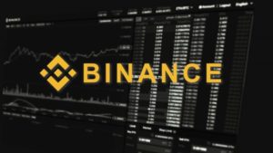 Binance logo ve kirpto para listesi