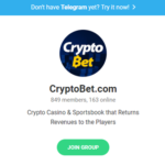 Cryptobet Telegram hesabı