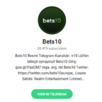 Bets10 Telegram kanalı