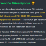 Sportsbet Arsenal'e güveniyor